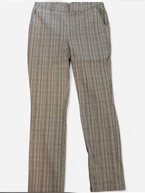 Rafaella Men's Plaid Dress Pants in Brown and Gray